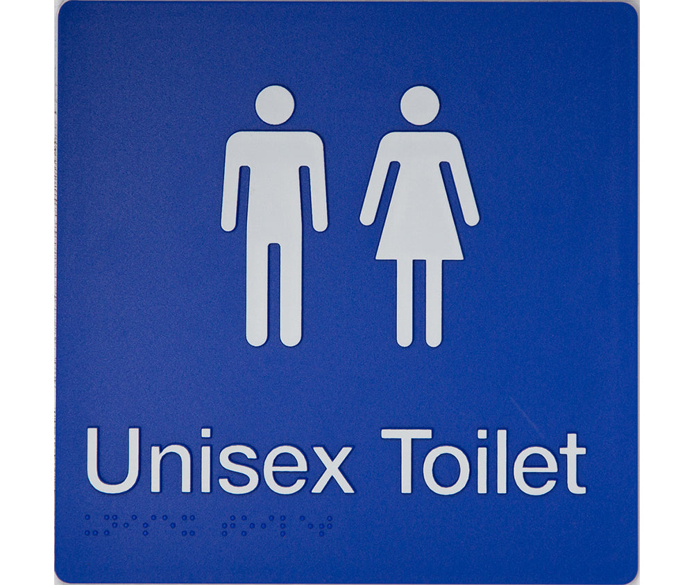Unisex Toilet Sign (Blue/White) Unisex Toilet Sign (Blue/White)
