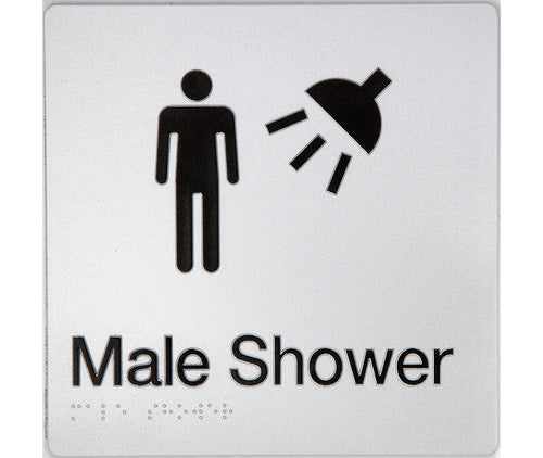 male shower sign