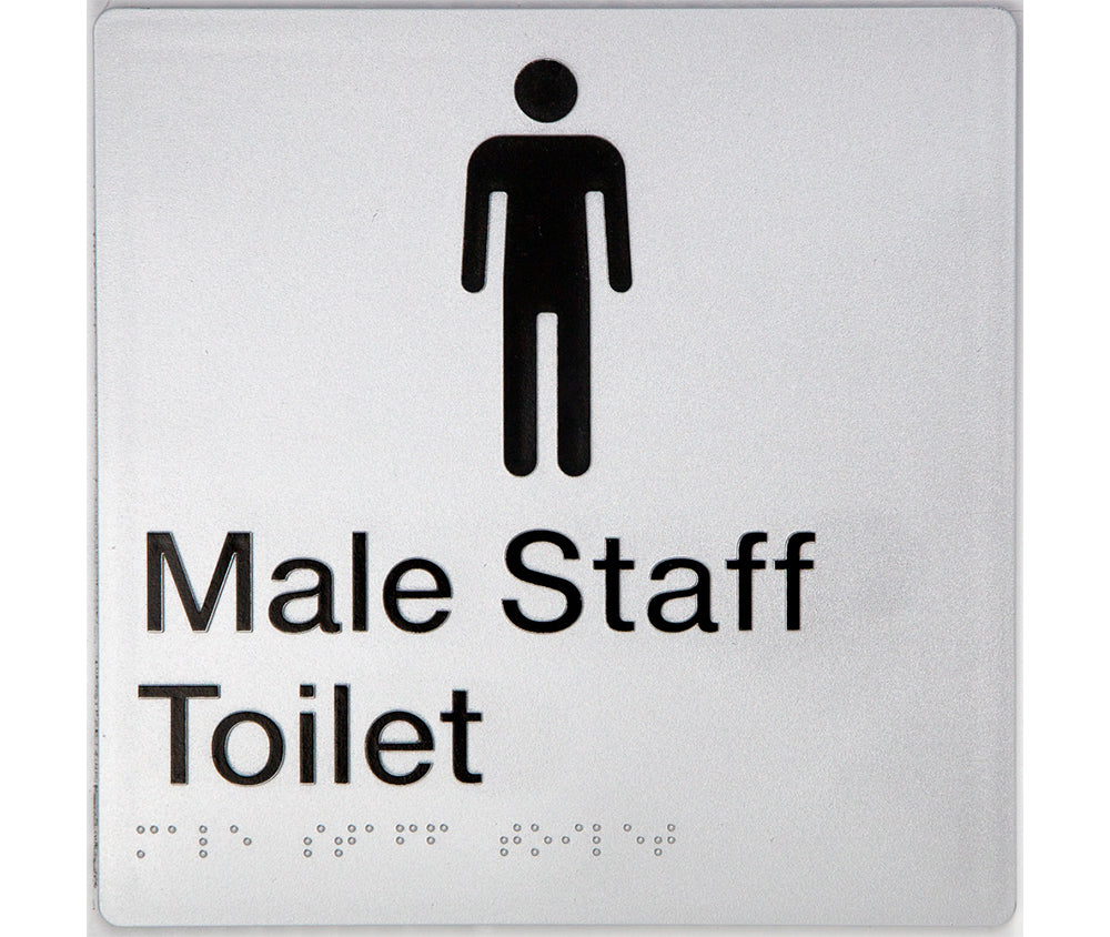 Male Staff Toilet Sign (Silver) Male Staff Toilet Sign (Silver)