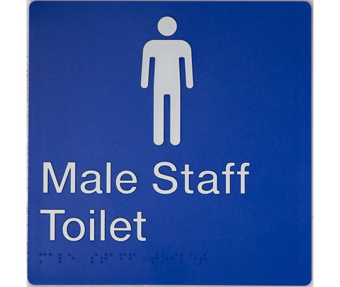 Unisex Staff Toilet Sign (Stainless Steel)