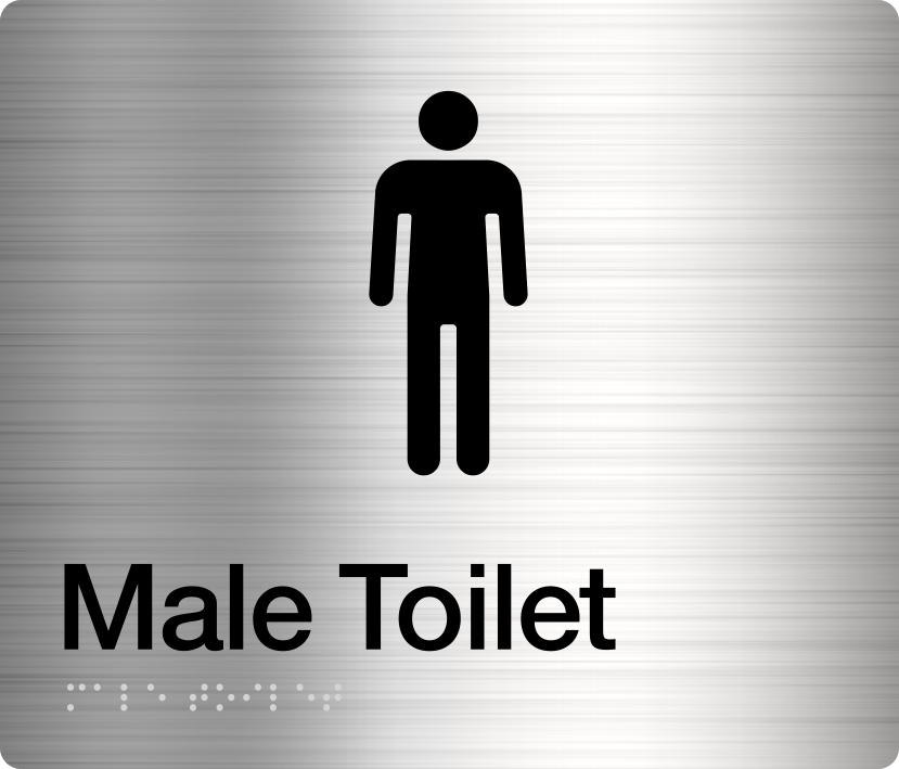 Male Toilet Sign (Stainless Steel) Male Toilet Sign (Stainless Steel)