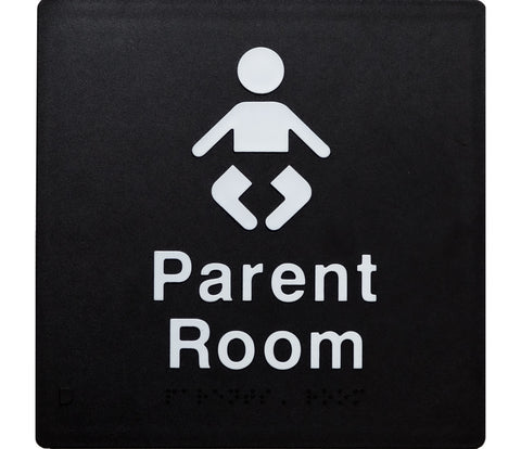 Unisex Toilet Sign (Black)