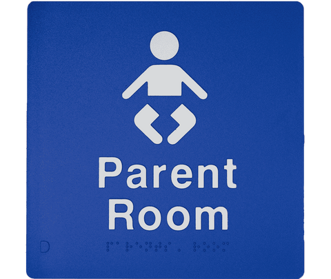 Unisex Toilet RH & Shower Sign (Blue/White)
