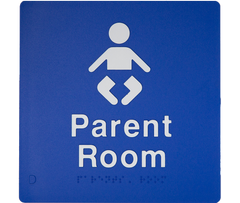 parent room sign blue