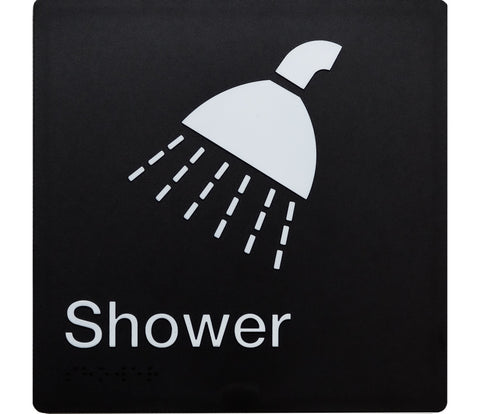 Unisex Shower Sign (Black)