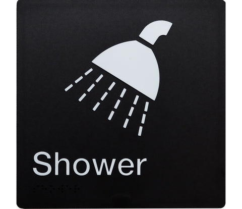 Unisex Accessible Toilet Sign (Black)