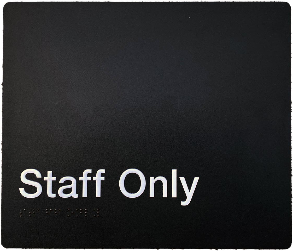 Staff Only Sign (Black) Staff Only Sign (Black)