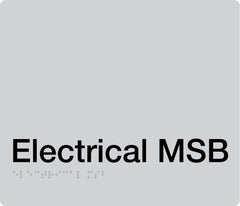 electrical msb sign in grey