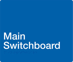 main switchboard sign in blue