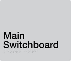 main switchboard sign in grey