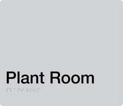 plant room sign in grey