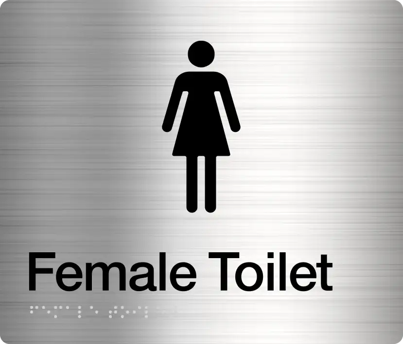 Female Toilet Sign (Stainless Steel)