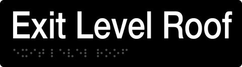 Braille Exit Sign - Level 2 (Black/White)