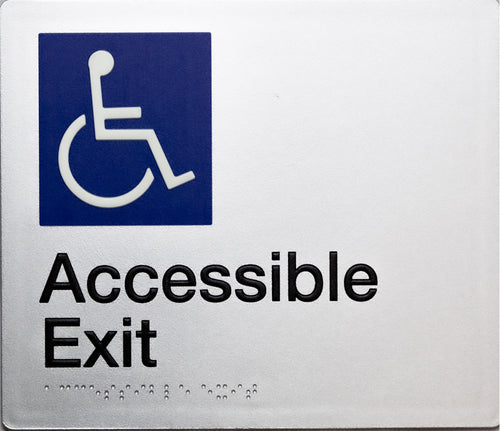 Accessible exit sign