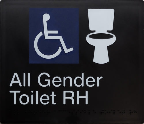 all gender accessible toilet RH (black)