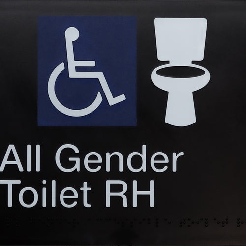 All Gender Accessible Toilet RH (Black) - IMG 1