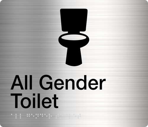 all gender toilet sign 