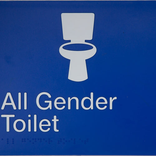 All Gender Toilet Sign (Blue) - IMG 1