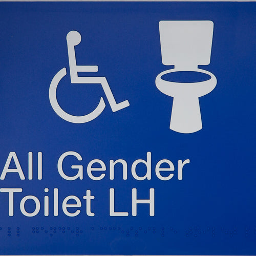 All Gender Toilet LH Sign (Blue) - IMG 1