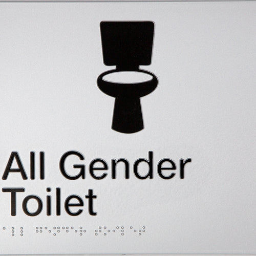 All Gender Toilet Sign (Silver) - IMG 2