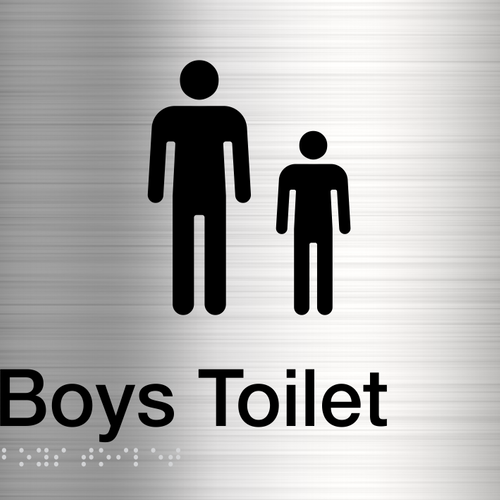 Boys Toilet Sign (Stainless Steel) - IMG 3