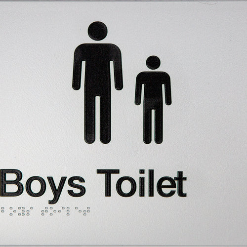 Boys Toilet Sign (Silver) - IMG 2