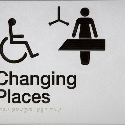 Changing Places Sign (Silver) - IMG 1