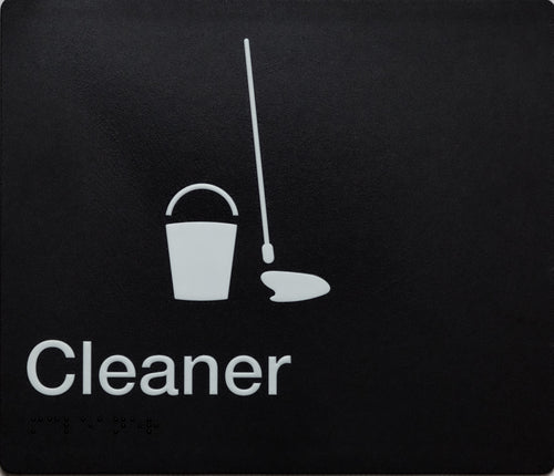 cleaner sign black