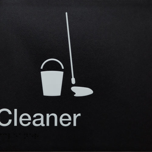 Cleaner Sign (Black) - IMG 1