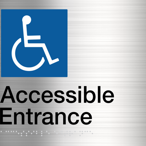 Accessible Entrance Sign (Stainless Steel) - IMG 3