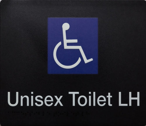 Unisex Toilet LH White on Black