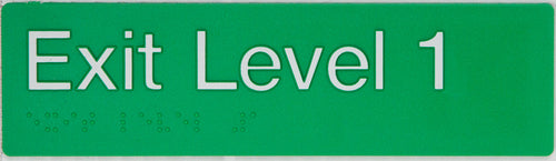 Braille Exit Sign - Level 1