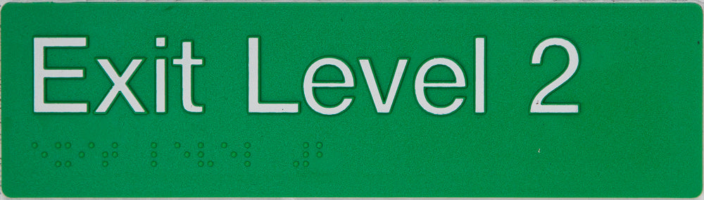 Braille Exit Sign - Level 2 (Green/White) – Tim The Sign Man