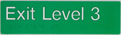 braille exit sign - level 3