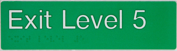 Braille Exit Sign - Level 5 (Green/White) – Tim The Sign Man