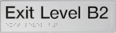 Braille Exit Sign - Level 8 (stainless steel)