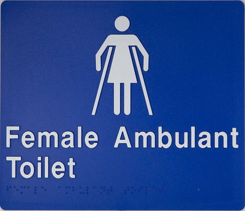 Female Toilet Sign (Blue/White)