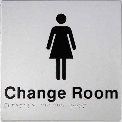 Female Change Room Sign (Silver) - IMG 1