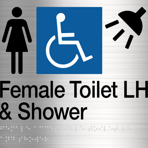 Female Disabled Toilet & Shower (Left Handed) Stainless Steel - IMG 2
