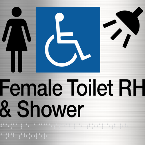 Female Disabled Toilet & Shower (Right Handed) Stainless Steel - IMG 2
