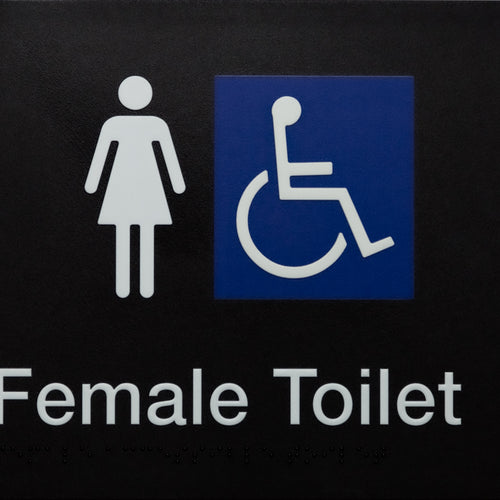 Female Accessible Toilet (Black) - IMG 1
