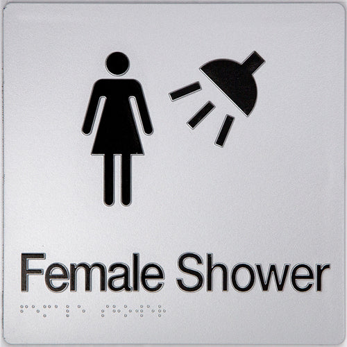 Female Shower Sign (Silver) - IMG 2