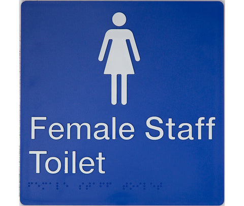 Unisex Staff Toilet Sign (Blue)