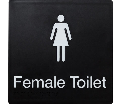 Female Ambulant Toilet Sign (Black/White)