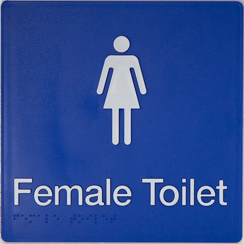 Female Toilet Sign (Blue/White) - IMG 1
