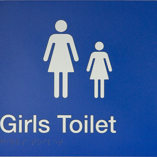 Girls Toilet Sign (Blue) - IMG 1
