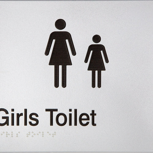 Girls Toilet Sign (Silver) - IMG 2