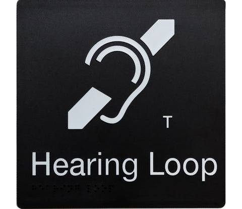 Hearing Loop Sign T Coil (Silver)