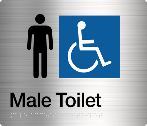 male disabled toilet sign