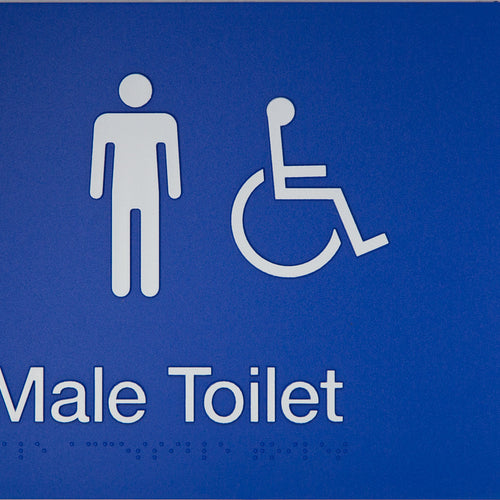 Male Accessible Toilet Sign (Blue) - IMG 1